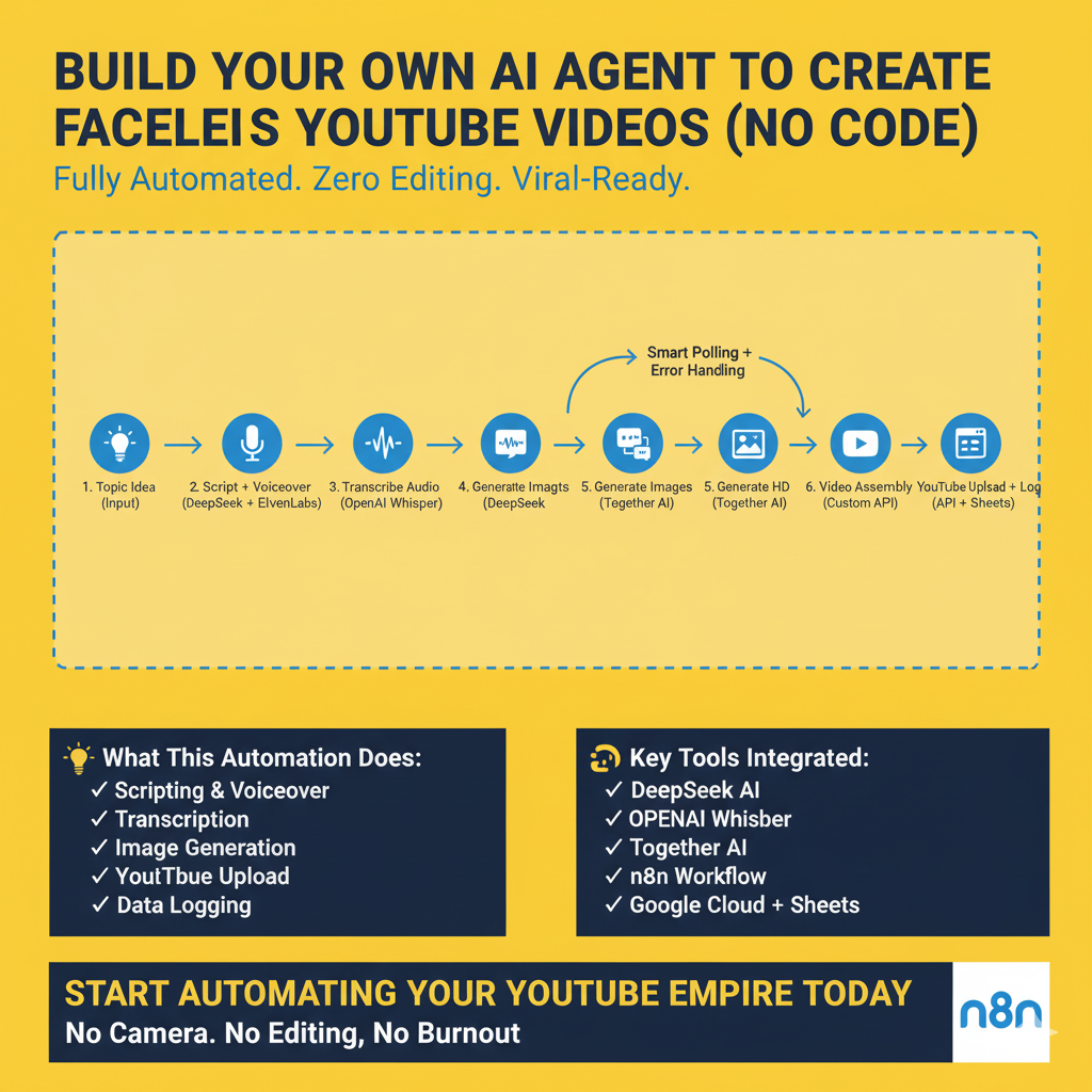 Build Your Own AI Agent to Create Faceless YouTube Videos (No Code)