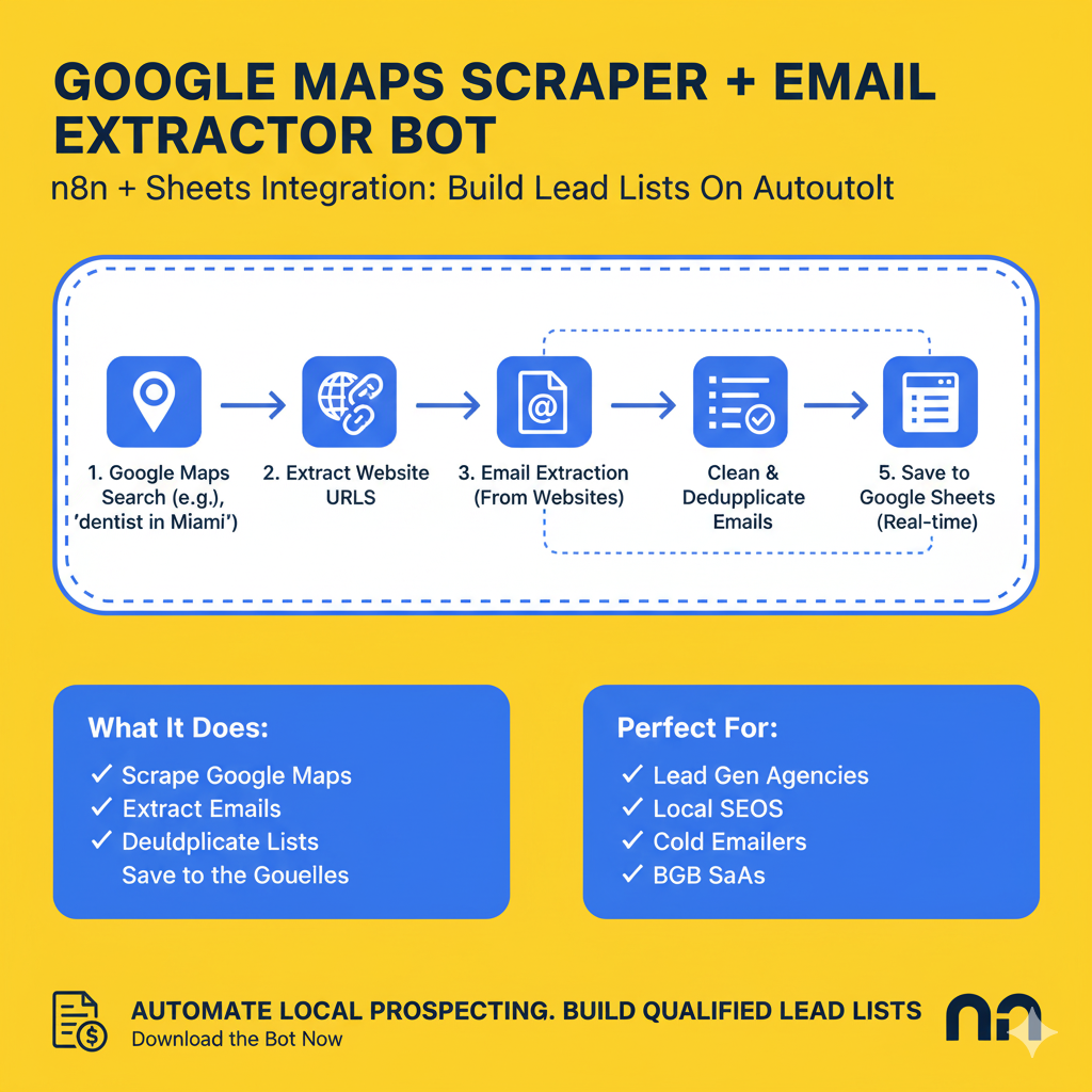 Google Maps Scraper + Email Extractor Bot (n8n + Sheets Integration)