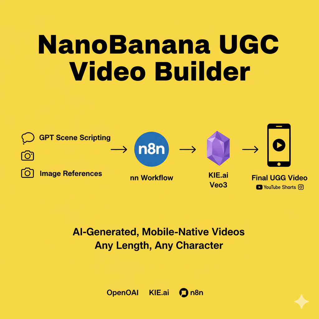 NanoBanana UGC Video Builder (Veo3 + Image Reference, Scene-by-Scene)