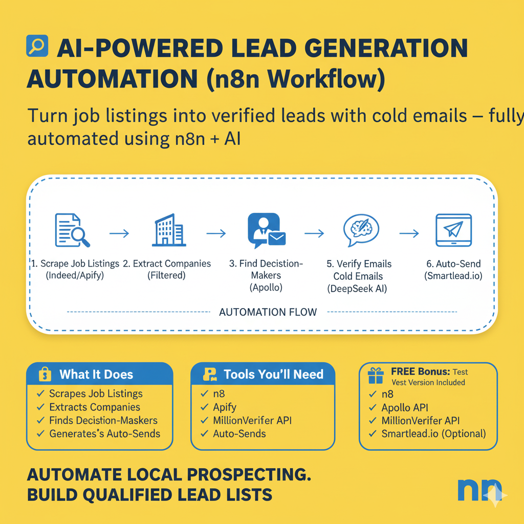 🔍 AI-Powered Lead Generation Automation (n8n Workflow)