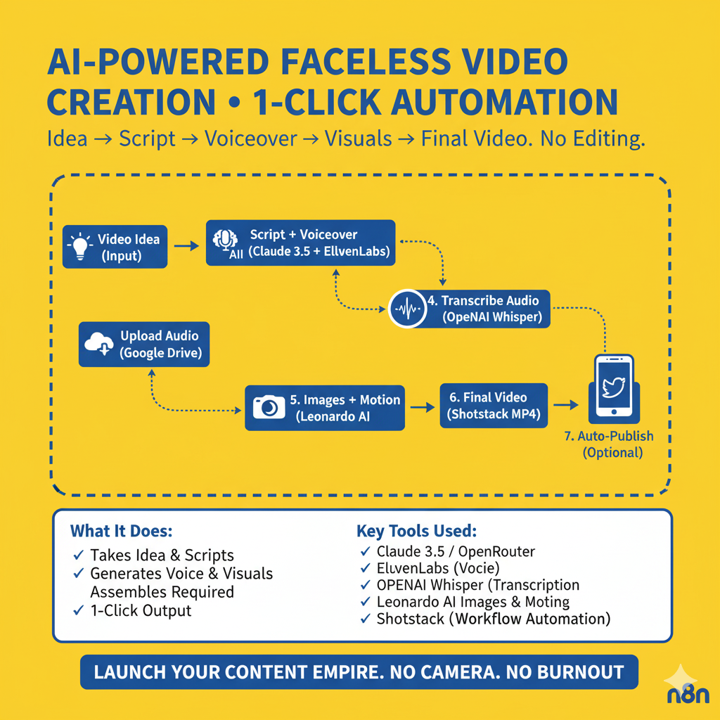 Faceless Video Maker v2 – Full Automation Template (n8n)