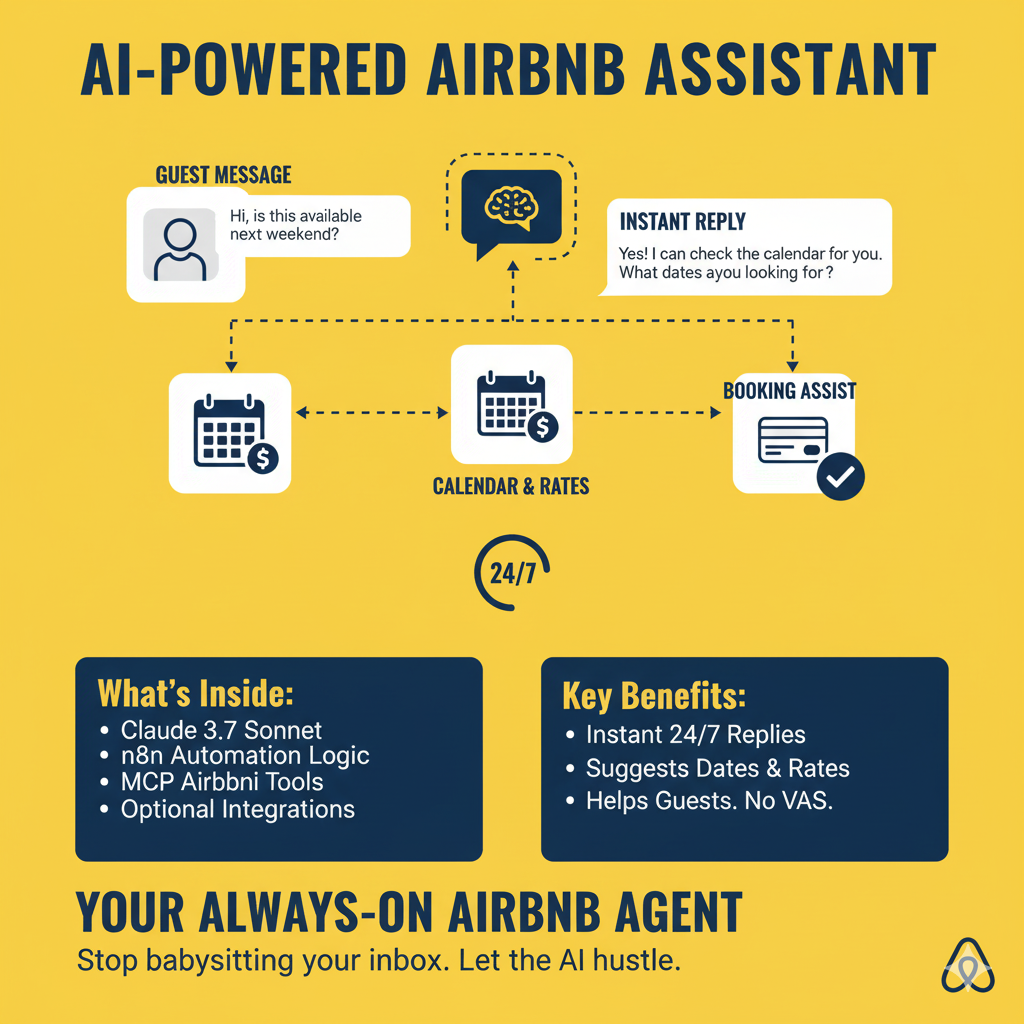 How I Let an AI Agent Handle My Clients’ Airbnb Inquiries (n8n Template
