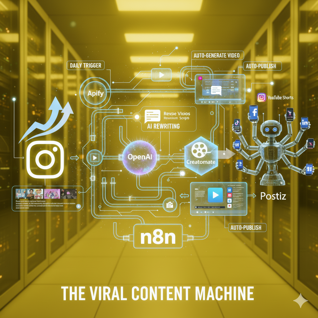 Viral Content Repurposing & Auto-Posting Automation (Apify + OpenAI + Creatomate + Postiz + n8n)