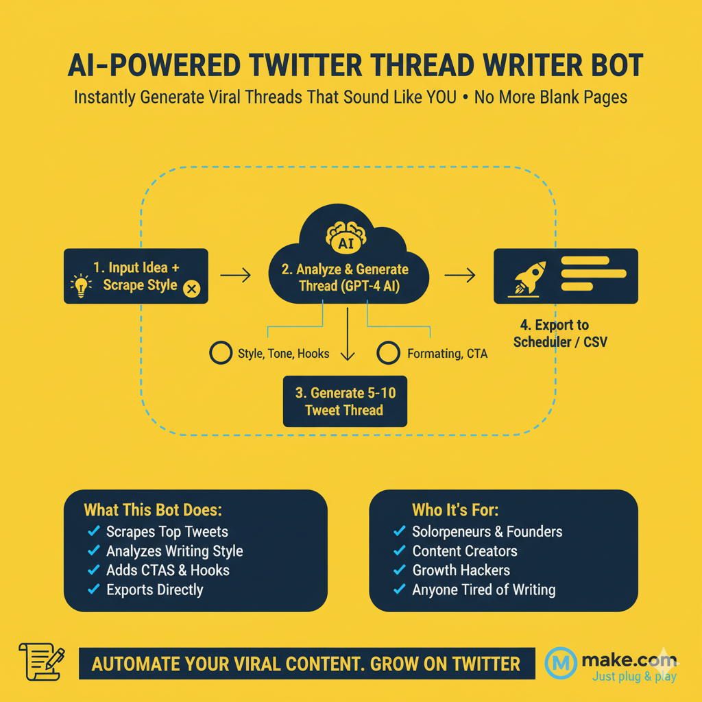 Twitter Thread Writer Bot – Automate Viral Threads in Seconds