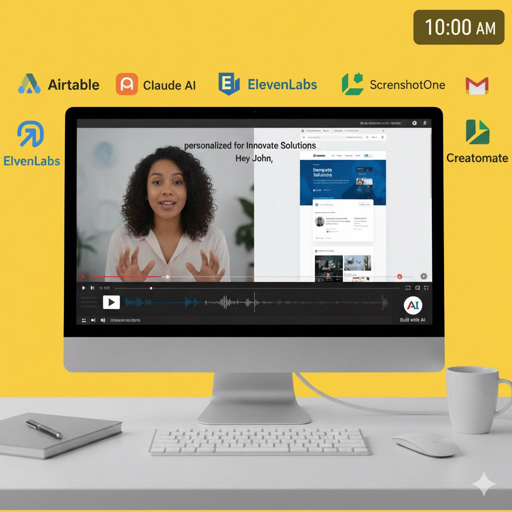 Automated Personalized Video Outreach System ( Make.com)