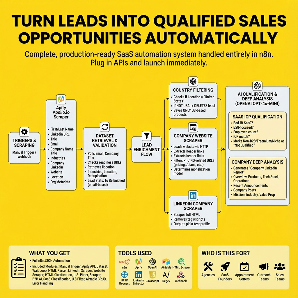 Turn Leads Into Qualified Sales Opportunities Automatically (n8n)